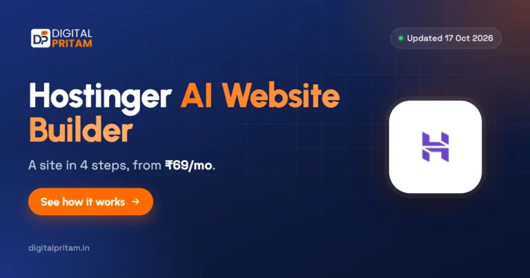 Hostinger AI Website Builder 2026: build a site in 4 steps, from Rs 69 a month in India, 30-day money-back guarantee
