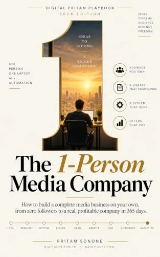 The 1-Person Media Company by Pritam Sonone, book cover