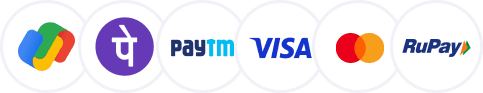 Accepted payments: Google Pay, PhonePe, Paytm, Visa, Mastercard, RuPay