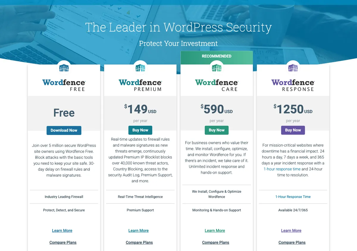 Wordfence official pricing page, 17 Oct 2026