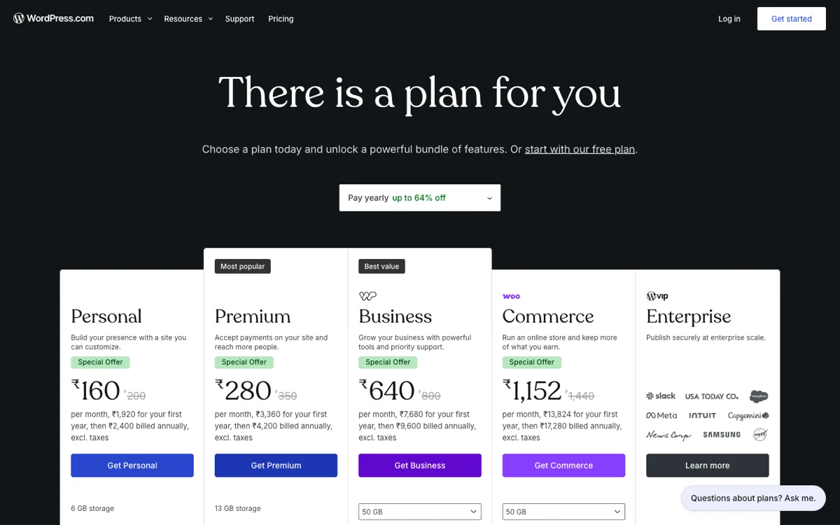 WordPress.com plans, 19 Oct 2026